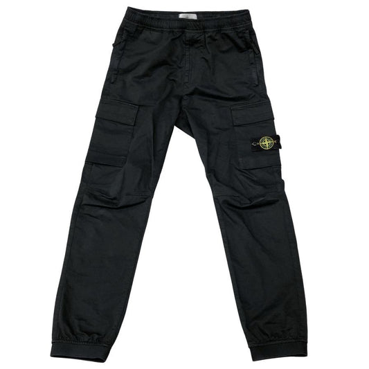 ストーンアイランド カーゴパンツ 791531314 ロゴパッチ コットン ウール ポリウレタン サイズW31 メンズ ブラック STONE ISLAND 【AFB19】