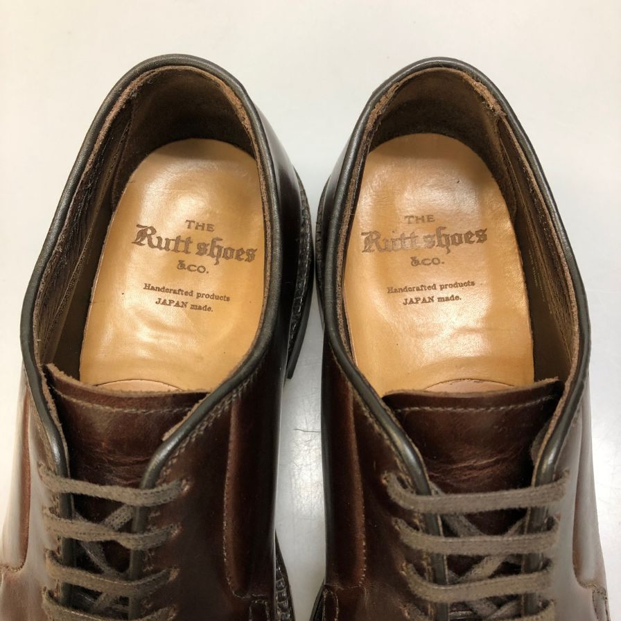 ラッドシューズ レザシューズ Vチップ 7052 メンズ サイズ7.5 ブラウン系 Rutt shoes 約25.5cm【AFD12】
