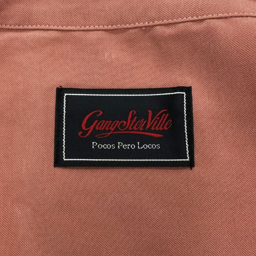 美品◆ギャングスタービル 22SS 開襟シャツ 半袖 レーヨン ブラウン サイズM GANGSTERVILLE 【AFB5】