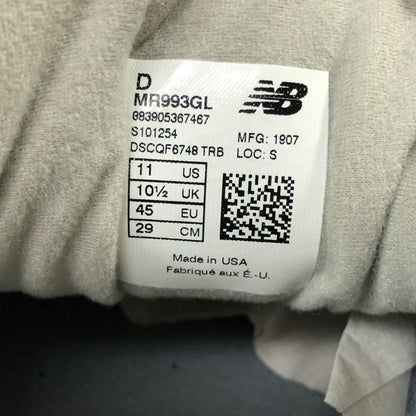 ニューバランス ローカットスニーカー MR993 GL グレー メンズ サイズ 29cm New Balance 約29.0cm【AFD12】