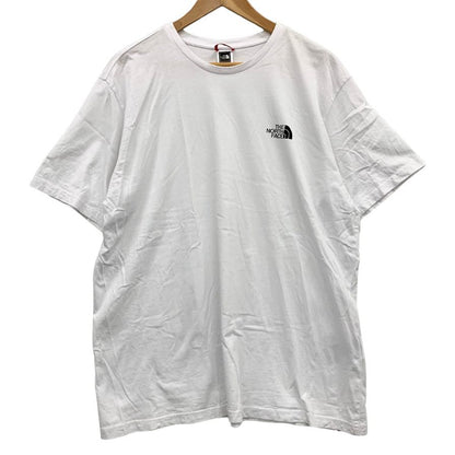 美品◆ザ ノースフェイス 半袖Tシャツ ロゴ ホワイト メンズ サイズL THE NORTH FACE 【AFB30】