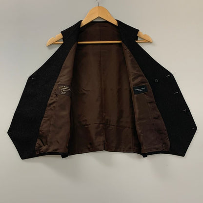 極美品◆ユニバーサルランゲージ ベスト ダブル カノニコ サイズ46 ブラウン系 メンズ VITALE BARBERIS CANONICO UNIVERSAL LANGUAGE 【AFB12】