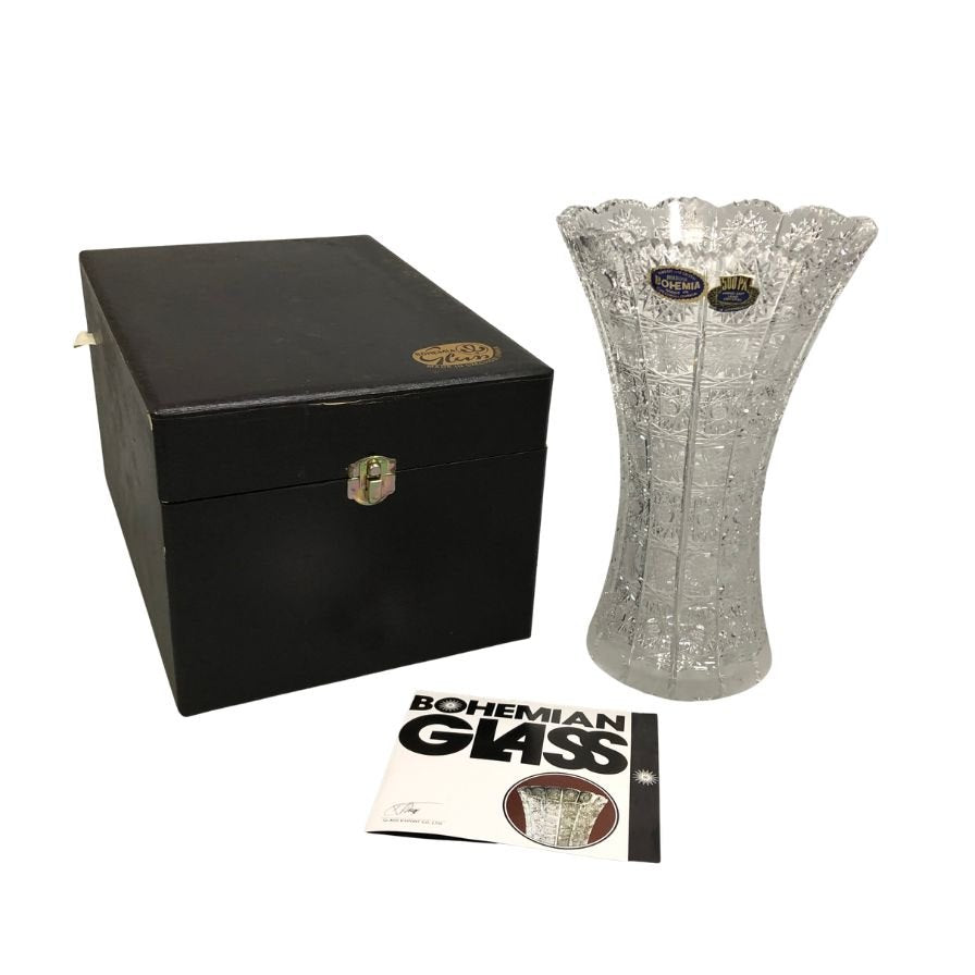 ボヘミアグラス 500PK 花瓶 Bohemian glass【AFI28】【中古】