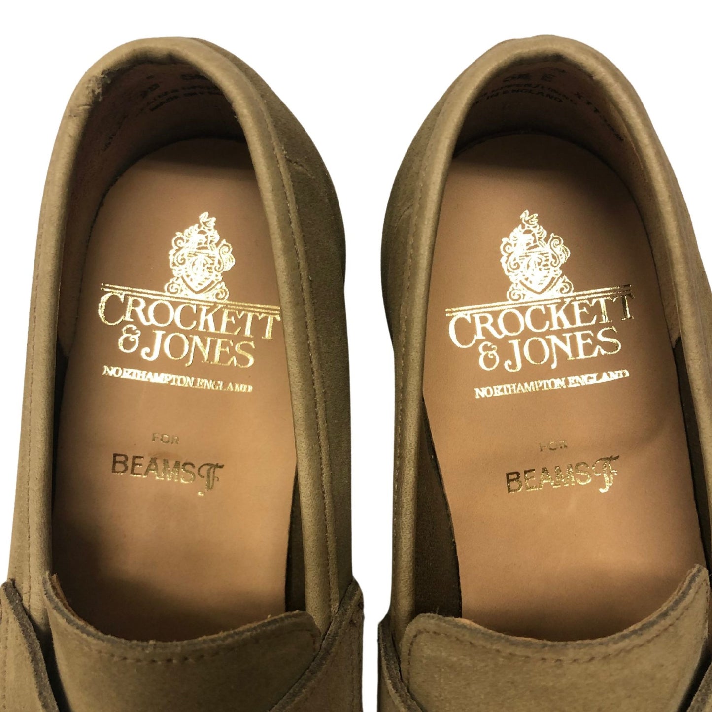 クロケット&ジョーンズ ローファー カムデン スエード サイズ5.5E ベージュ メンズ  CROCKETT&JONES CAMDEN ローファー 約24.0cm【LA】【中古】