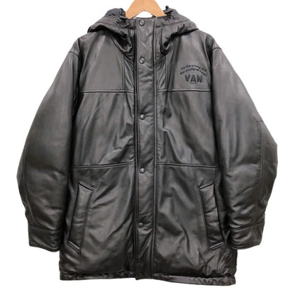 新品同様◆ヴァンヂャケット 羊革 ダウンジャケット ブラック メンズM JK-12903 VAN JACKET 【AFA23】