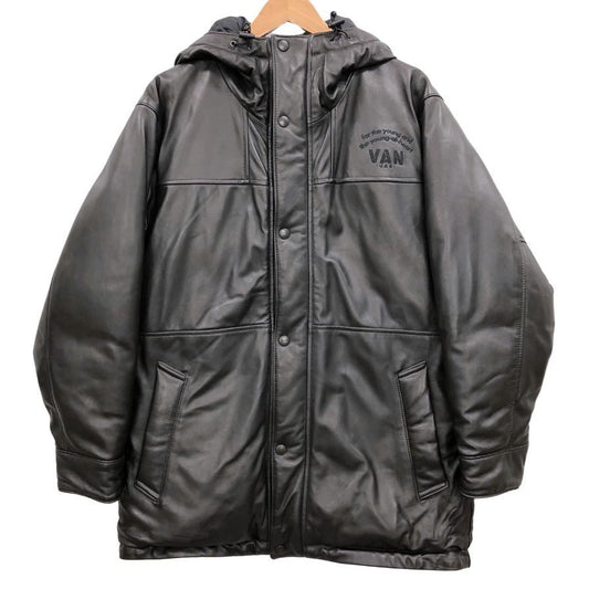 新品同様◆ヴァンヂャケット 羊革 ダウンジャケット ブラック メンズM JK-12903 VAN JACKET 【AFA23】