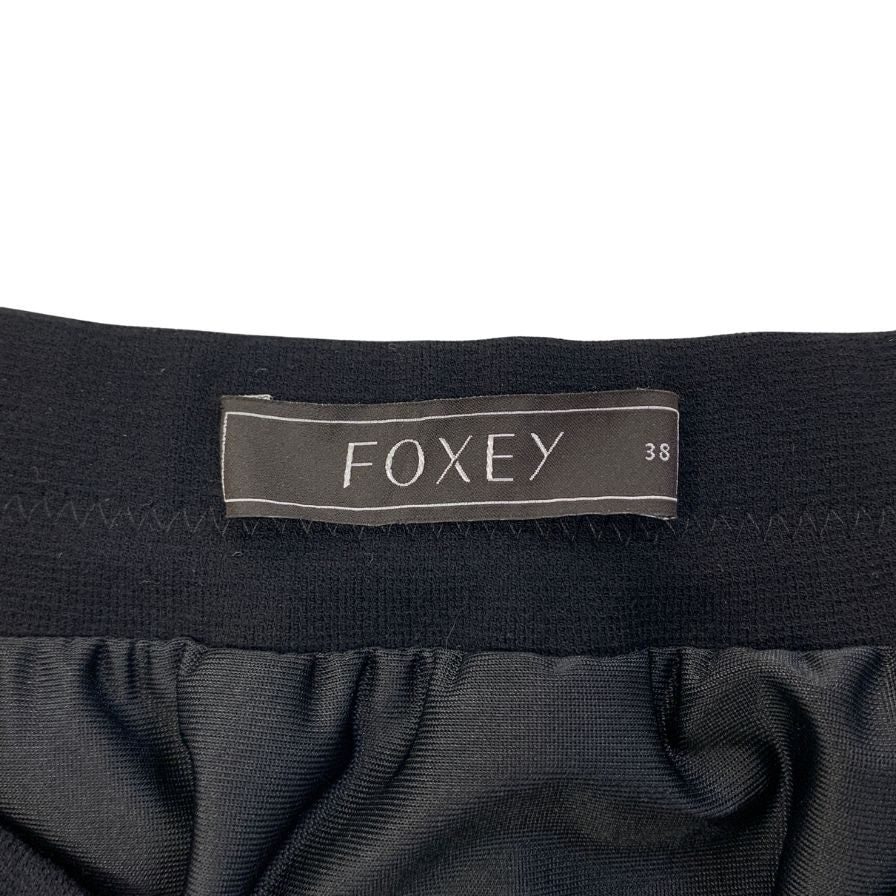 フォクシー ニット フリル スカート レディース ブラック サイズ38 FOXEY【AFB25】