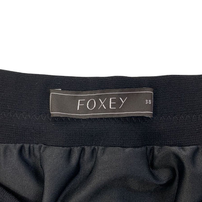 フォクシー ニット フリル スカート レディース ブラック サイズ38 FOXEY【AFB25】