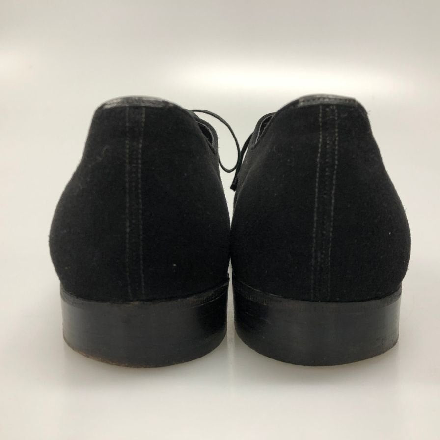 モス レザーシューズ スエード オックスフォード 2アイレット サイズ8.5 ブラック MOSS BROS 約27.0cm【AFC35】