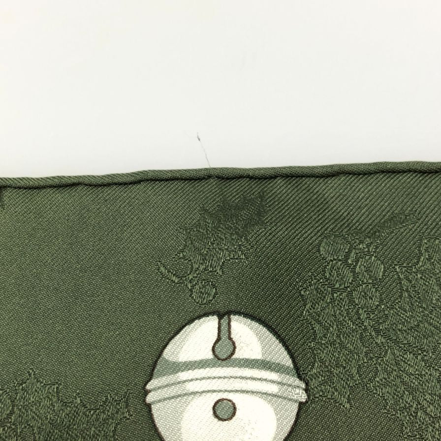 エルメス スカーフ カレ90 Plumes et Grelots 羽飾りと鈴 ベージュ系 レディース HERMES【AFI3】