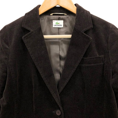 美品◆ラコステ コーディロイ ジャケット レディースサイズ42 ブラウン  LACOSTE 【AFB50】