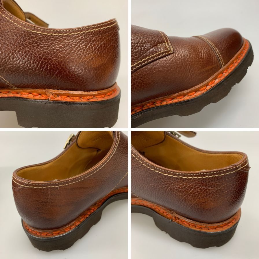 パラブーツ レザーシューズ ダブルモンクストラップ ウィリアム グレインレザー メンズ サイズ5.5 ブラウン Paraboot WILLIAM ビジネスシューズ 約24.5cm【LA】【中古】