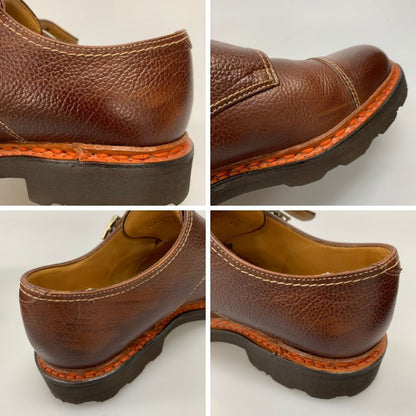 パラブーツ レザーシューズ ダブルモンクストラップ ウィリアム グレインレザー メンズ サイズ5.5 ブラウン Paraboot WILLIAM ビジネスシューズ 約24.5cm【LA】【中古】