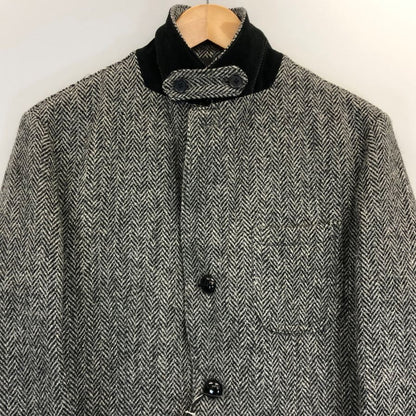 新品同様◆コレクティブ ハリスツイード テーラードジャケット ツイード ウール ヘリンボーン グレー メンズ サイズ2 Collective Harris Tweed 【AFA14】