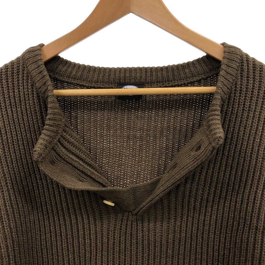 中古◆フリークスストア セーター アクリルニット 24AW ボタン メンズ ブラウン サイズL FREAK'S STORE 【AFB47】