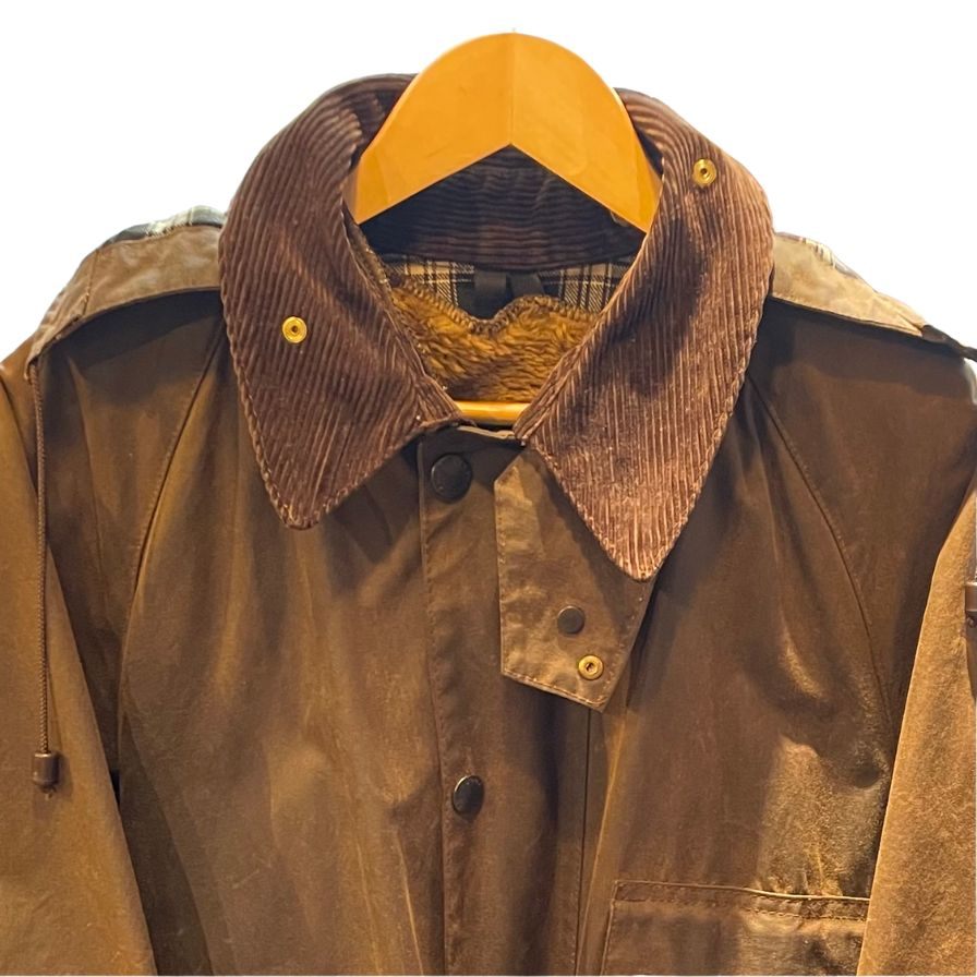 バブアー オイルドコート ソルウェイジッパー 3ワラント 90年代製 サイズ40 ブラウン メンズ Barbour solway zipper【LA】