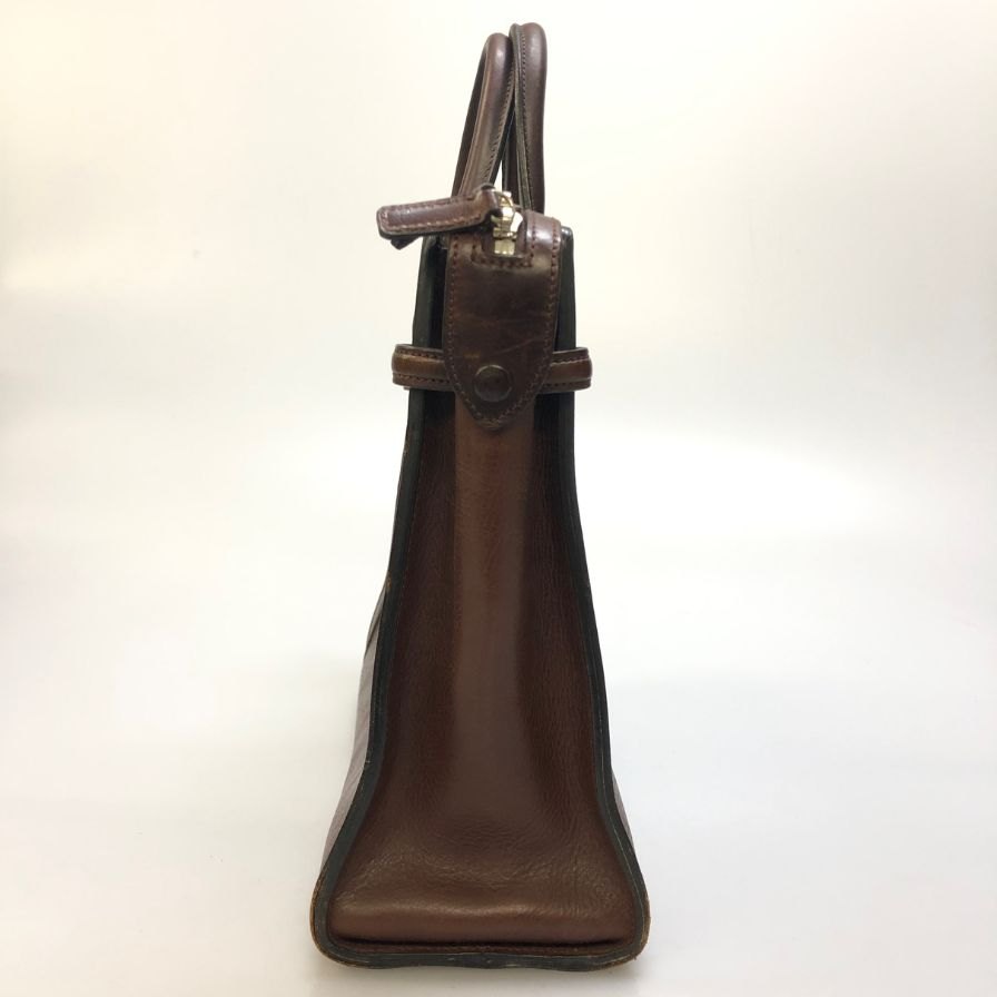 万双 ブリーフケース シモーネ 天ファスナー ブラウン系 メンズ レザー【AFE6】