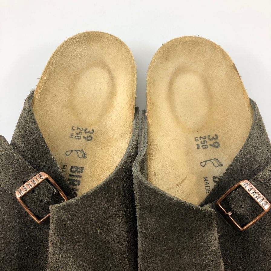 ビルケンシュトック チューリッヒ スエードサンダル サイズ ブラウン メンズ サイズ39 BIRKENSTOCK 約25.0cm【AFC9】