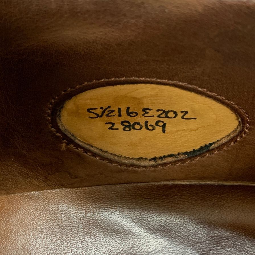 エドワードグリーン ウィングチップ カーフ ブラウン UK5.5 EDWARD GREEN ビジネスシューズ 約24.0cm【LA】【中古】