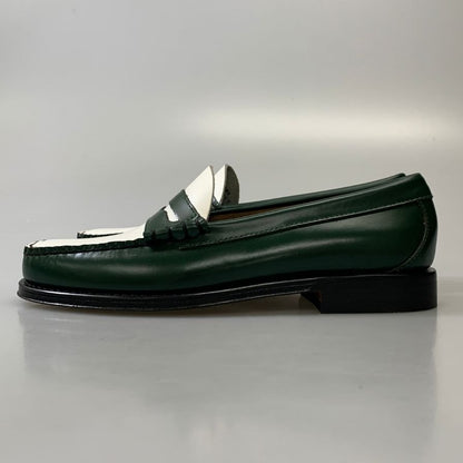 ジーエイチバス ローファー ウィージャンズ サイズ8.5 メンズ グリーン ホワイト G.H.Bass&Co. WEEJUNS LARSON ローファー 約26.5cm【LA】【中古】