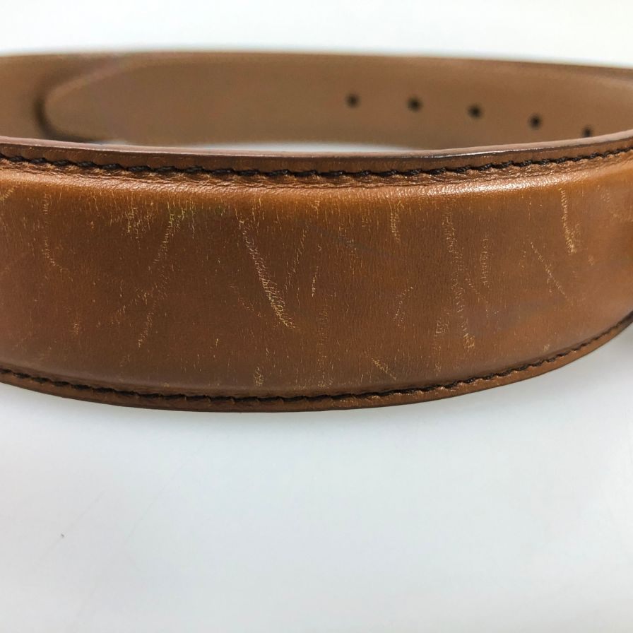 アレンエドモンズ レザー ベルト USA製 81/32 ブラウン Allen Edmonds【AFI16】