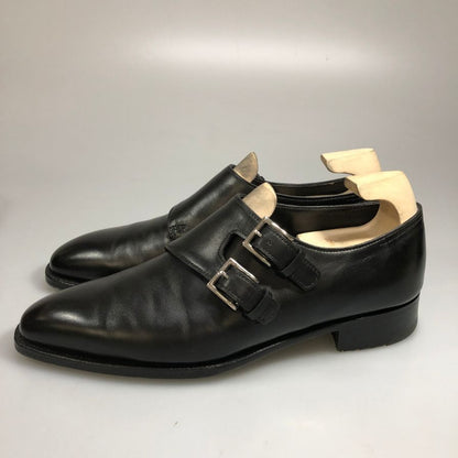 ジョンロブ チャペル ダブルモンク カーフ ブラック 6E メンズ JOHNLOBB ビジネスシューズ 約24.5cm【LA】【中古】