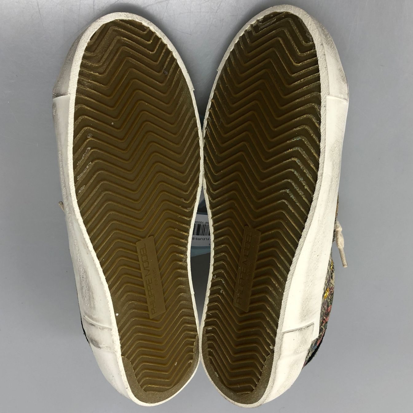 フィリップモデル スニーカー サイズ37 カーキ系 総柄 レディース PHILIPPE MODEL 約23.5cm【AFC28】