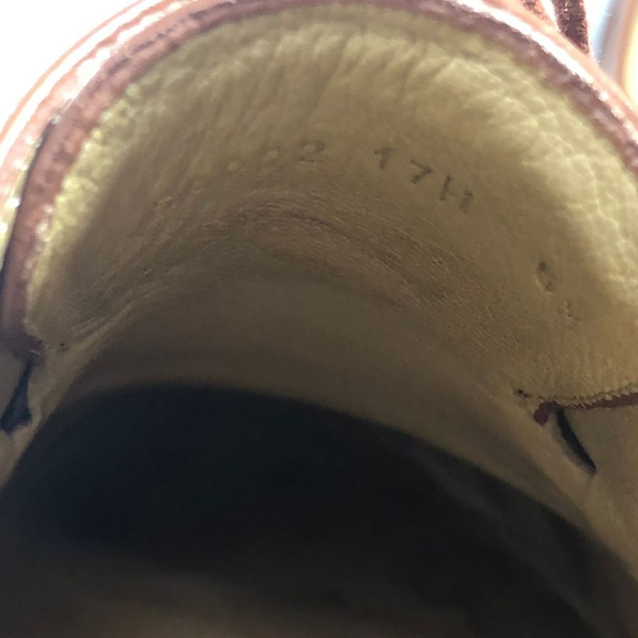 パラブーツ レザーシューズ Uチップ アヴィニョン マロン ブラウン メンズ サイズUK6.5 PARABOOT AVIGNON 約25.0cm【AFD13】