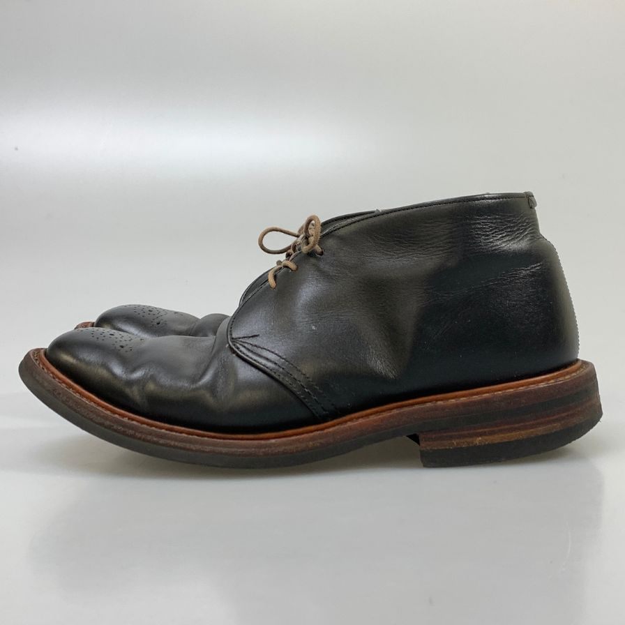 トリッカーズ M7509 チャッカブーツ メダリオン ダイナイトソール ブラック サイズ7.5 メンズ TRICKER'S ブーツ 約26.0cm【LA】【中古】