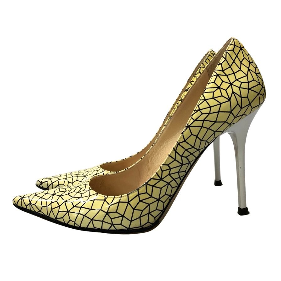 ジミーチュウ パンプス ハイヒール 総柄 レディース サイズ37 JIMMY CHOO 約24.5cm【AFC36】