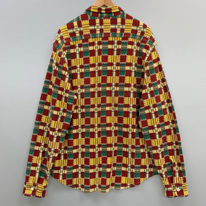 美品◆ダブルアールエル  ラルフローレン   一つ星タグ 総柄 コットンシャツ メンズ サイズ XL  RRL RALPH LAUREN 【AFB7】
