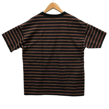 アボンタージ ビームスF 別注 Tシャツ ボーダー ポケット ブラウン ブラック メンズ サイズL A VONTADE BEAMS F【LA】
