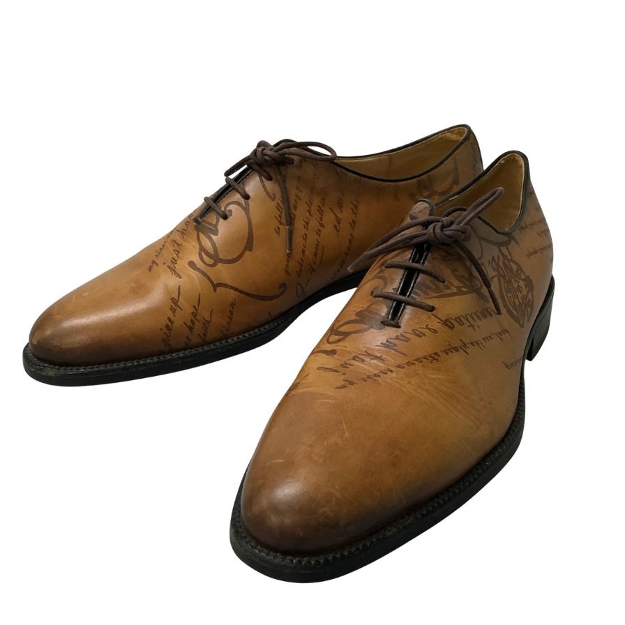 ジョージゴードン レザーシューズ ホールカット メンズ サイズ40 ブラウン GEORGE GORDEN 約25.0cm【PTM2】