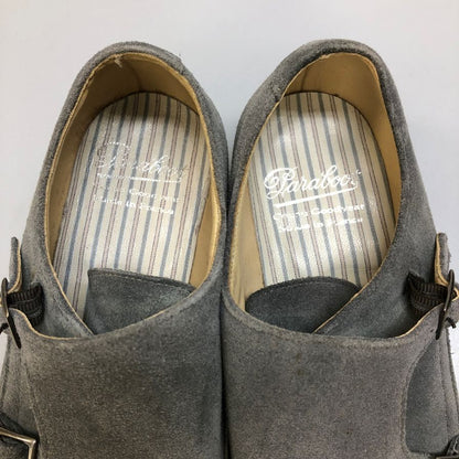 パラブーツ レザーシューズ ダブルモンク スエード メンズ グレー サイズUK8.5 Paraboot スエードシューズ 約27.0cm【LA】【中古】