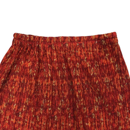 プリーツプリーズ イッセイミヤケ スカート 総柄 オレンジ系 レディース サイズ1 PP14-JG485 PLEATS PLEASE ISSEY MIYAKE【AFB34】