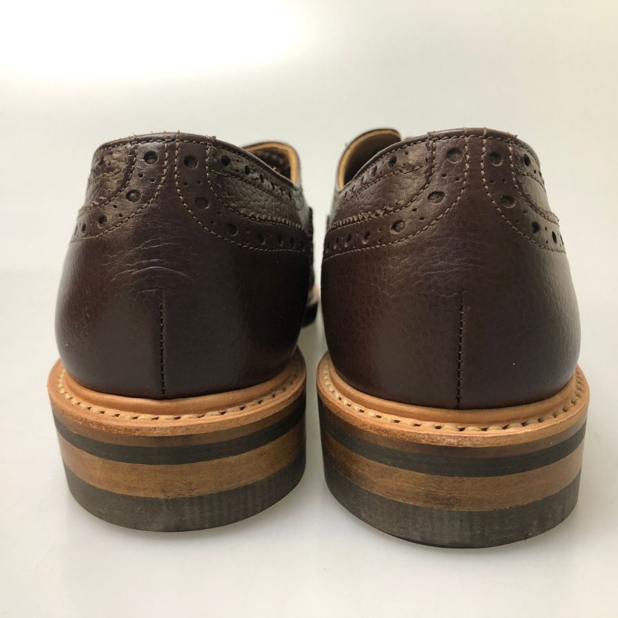 ジョンホワイト ウィングチップ レザーシューズ KB202 ブラウン サイズ6.5 メンズ John White 約25.5cm【AFD4】