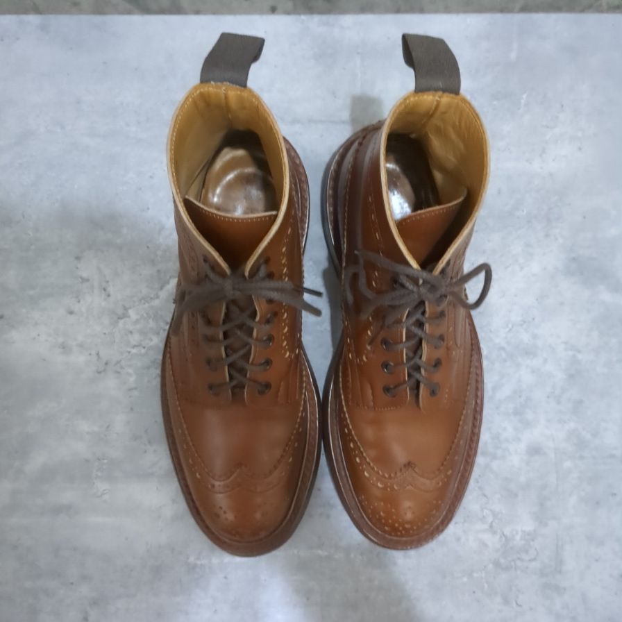 トリッカーズ M2508 カントリーブーツ カーフ メンズ サイズUK7.5 ブラウン Tricker's ブーツ 約26.0cm【LA】【中古】