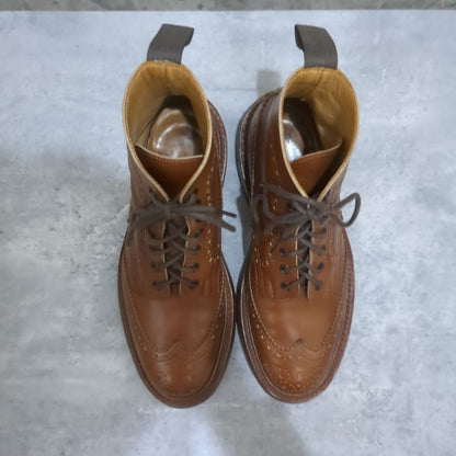 トリッカーズ M2508 カントリーブーツ カーフ メンズ サイズUK7.5 ブラウン Tricker's ブーツ 約26.0cm【LA】【中古】