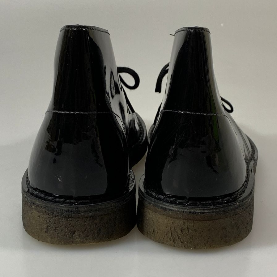 クラークス チャッカブーツ パテントレザー ブラック サイズ8 メンズ Clarks 約26.0cm【AFC40】
