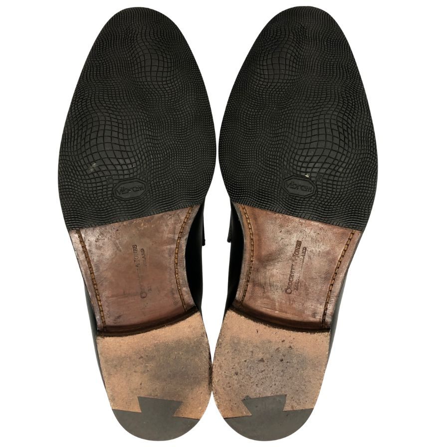 クロケット&ジョーンズ ペニーローファー シドニー カーフ ブラック UK7.5E CROCKETT&JONES SYDNEY ローファー 約26.0cm【LA】【中古】