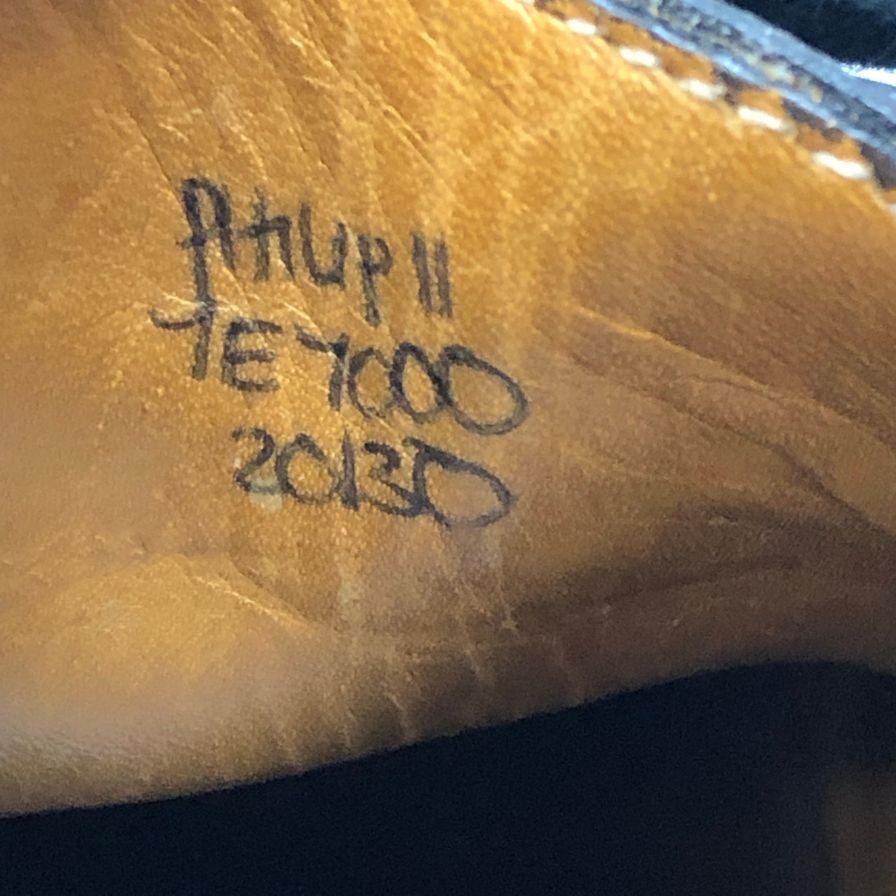 ジョンロブ レザーシューズ フィリップ2 パンチドキャップトゥ 7000ラスト カーフ メンズ サイズUK7E ブラック JOHN LOBB ビジネスシューズ 約25.5cm【LA】【中古】