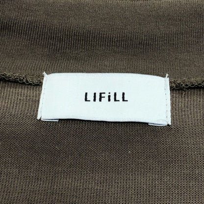 美品◆リフィル カーディガン COTTONY BASIC CARDIGAN Vネック ブラウン サイズ02 メンズ LIFiLL 【AFB38】