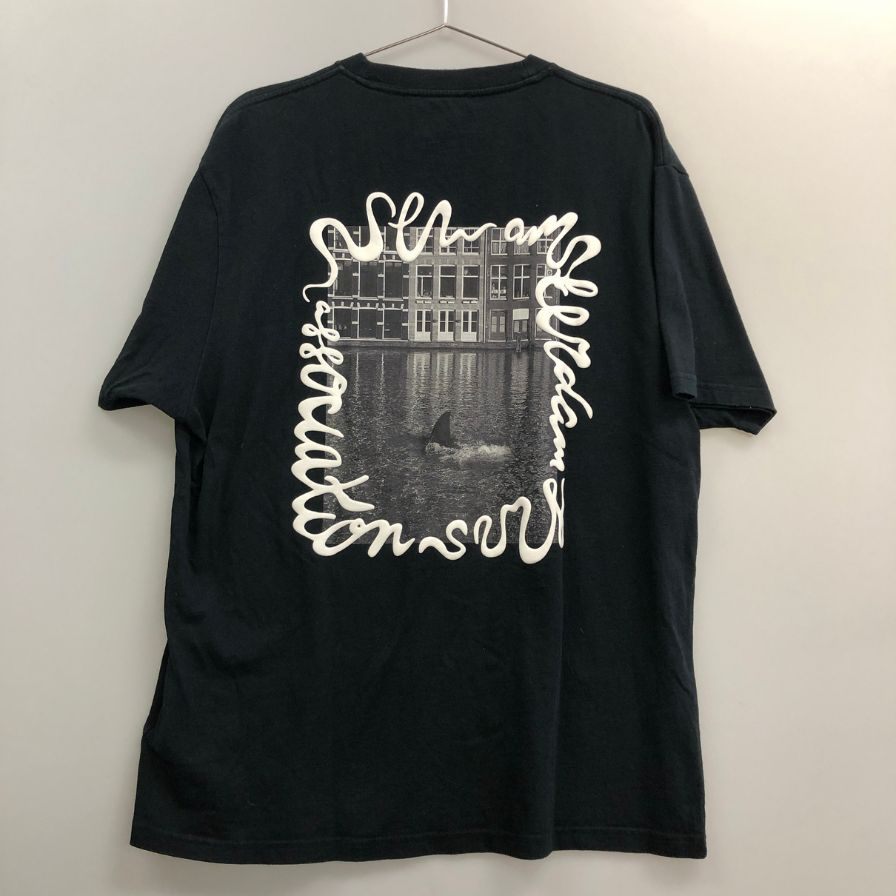 中古◆ニューアムステルダムサーフアソシエーション Tシャツ フォトプリント バックプリント サイズL メンズ ブラック系 New Amsterdam Surf Association 【AFB39】
