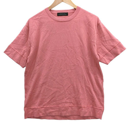 極美品◆ナノユニバース ラウンドネック コットン ニット Ｔシャツ メンズ サイズＬ紫系 nano Universe 【AFB26】