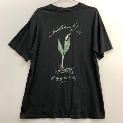 中古◆クリスチャンディオール 24AW 半袖Tシャツ スズラン バックプリント ブラック メンズ サイズM 493J696B0817 DIOR 【AFB13】