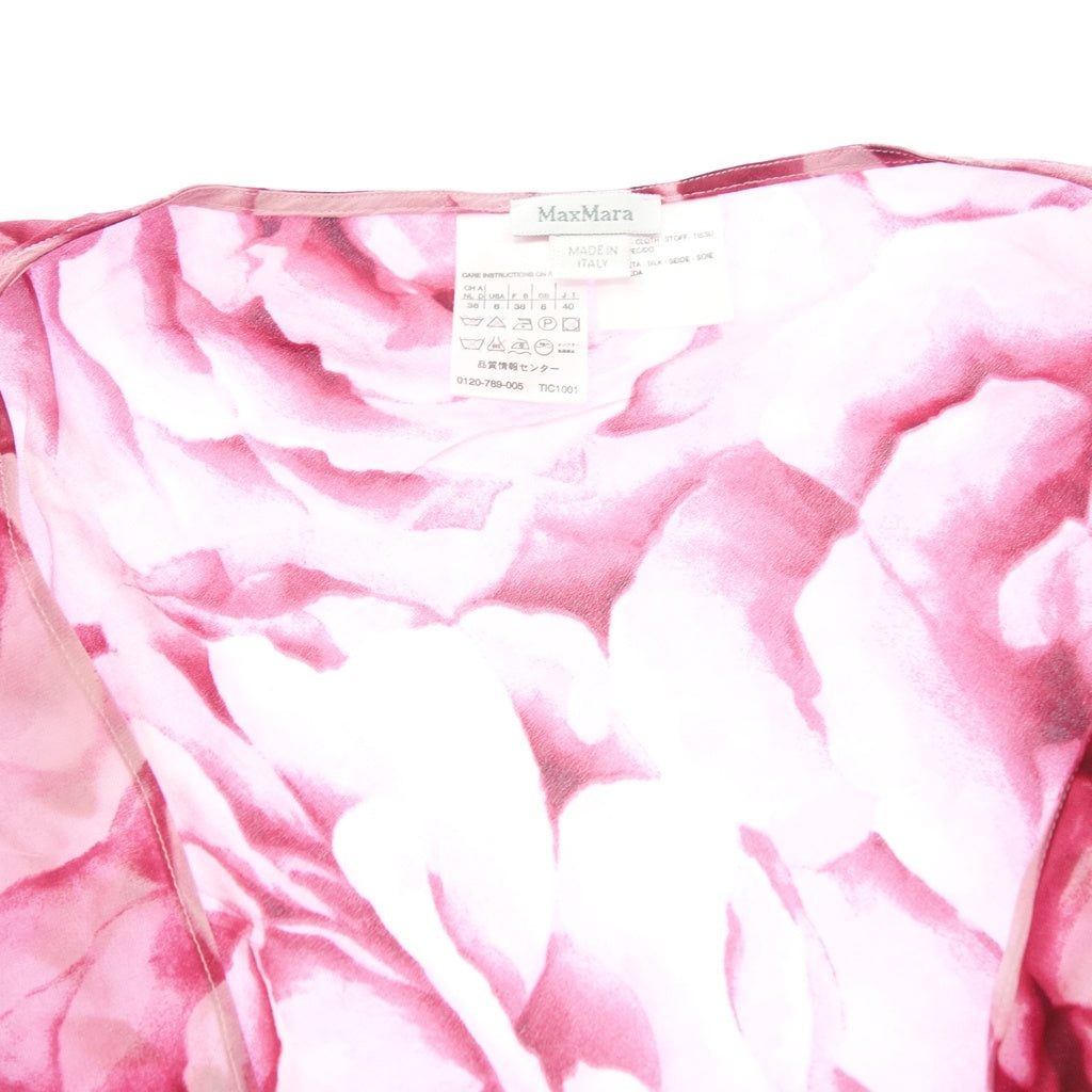 Used Max Mara Tops Scarf Floral Set Ladies Size 36 Pink MaxMara [AFB53] 