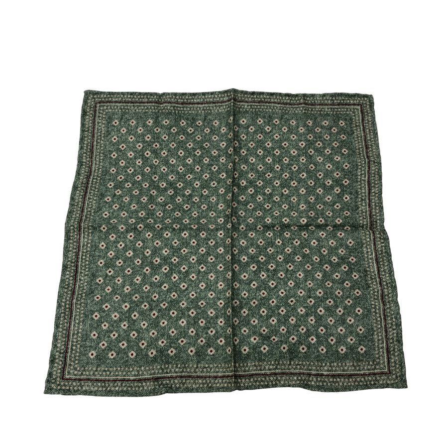 ブルネロクチネリ ポケットチーフ シルク グリーン系 BRUNELLO CUCINELLI【AFI5】【中古】