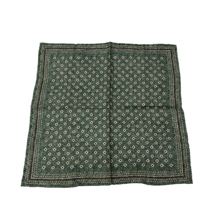 ブルネロクチネリ ポケットチーフ シルク グリーン系 BRUNELLO CUCINELLI【AFI5】【中古】