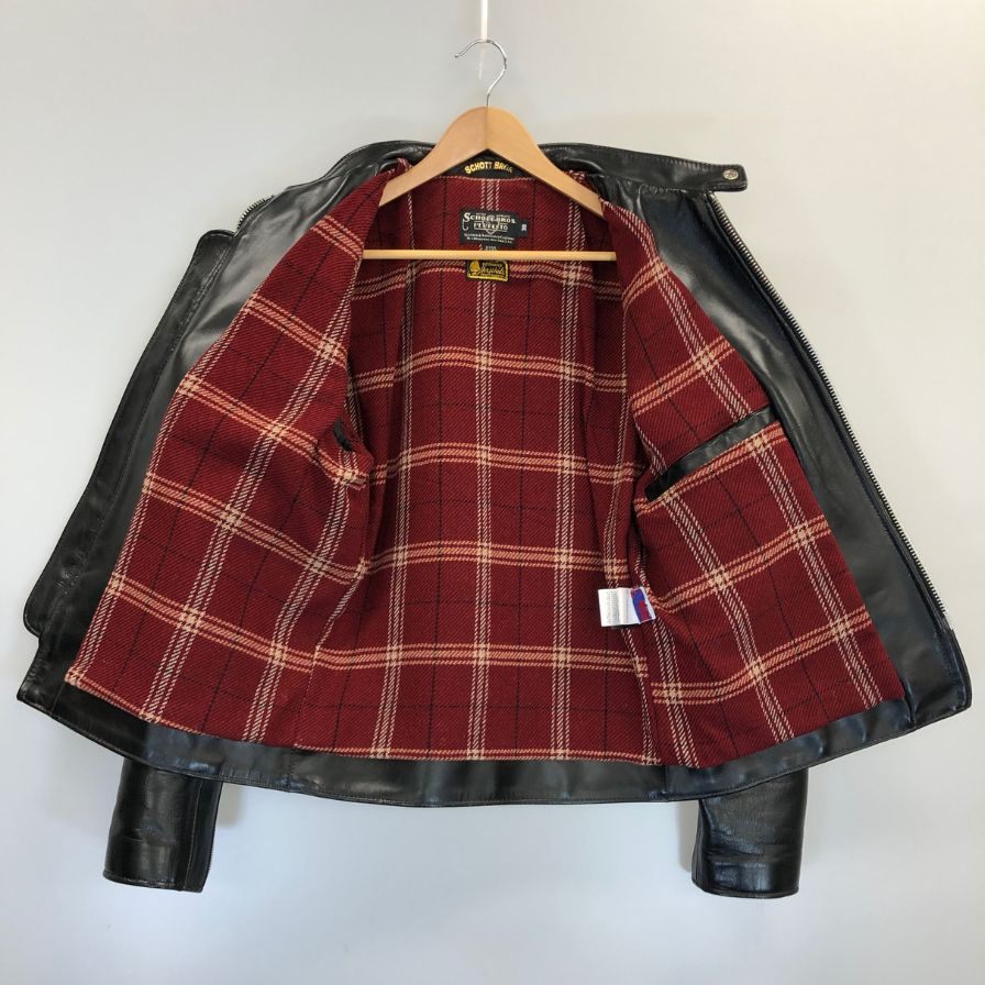 美品◆ショット シングルライダース ジャケット 641XJH スペシャルホースハイド ブラック メンズ サイズ38 Schott SPECIAL HORSEHIDE 【AFG1】
