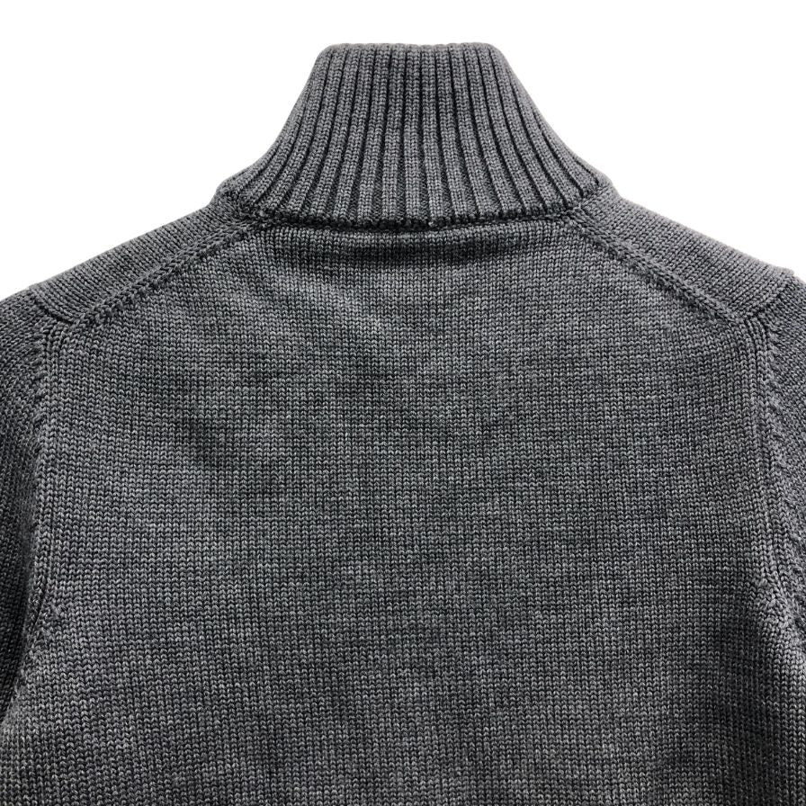 美品◆ザノーネ キョート スタンドカラー ニット カーディガン ウール 7ET JP4 ZC239 メンズ サイズ44 グレー ZANONE 【AFB16】